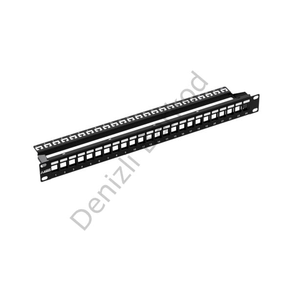 AGER AC-610-24 MODULER UTP/FTP CAT6/CAT6A 24 PORT BOŞ 1U ZIRHLI PATCH PANEL