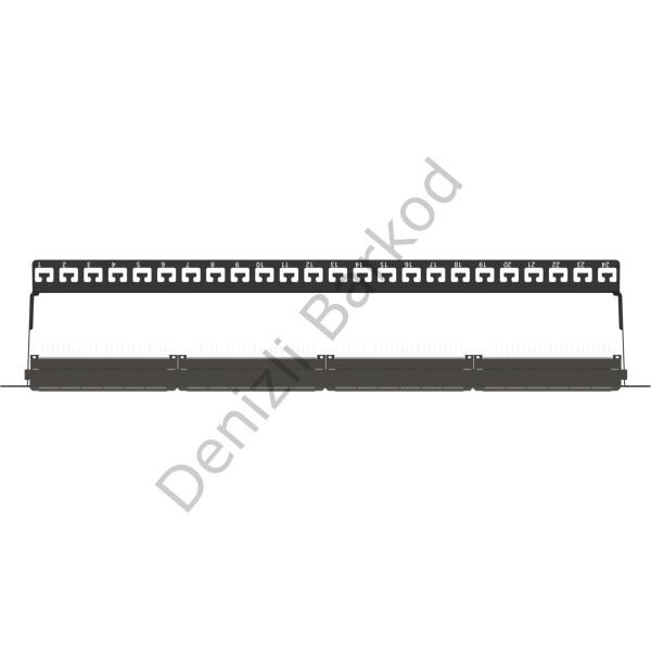 AGER AC-611-24E 8P8C,LSA,ALTIN KONTAK 24 PORT CAT6 DOLU 1U ZIRHSIZ PATCH PANEL