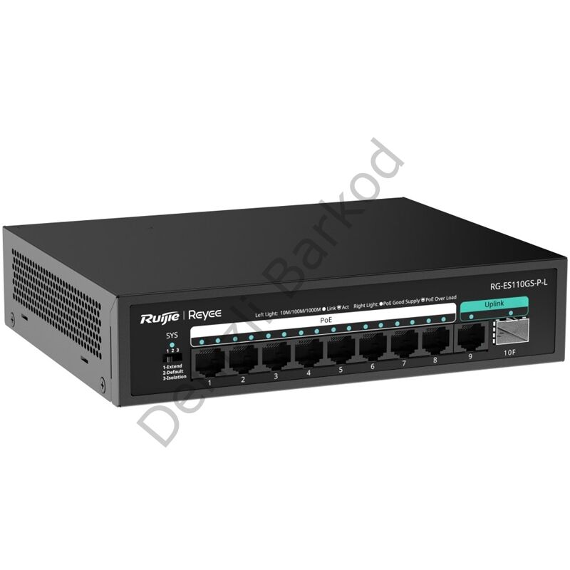 RUIJIE REYEE RG-ES110GS-P-L 8 PORT 10/100/1000 8 PORT POE 1XGE UPLINK 1 X SFP 120W YONETILEMEZ DESKTOP SWITCH