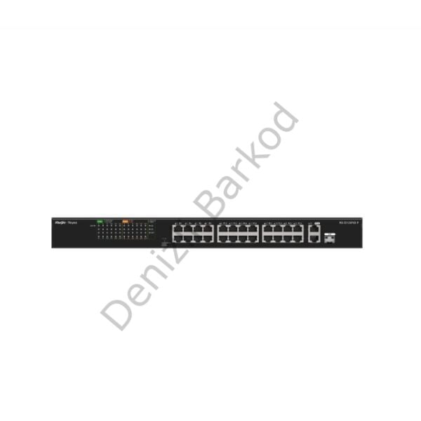 RUIJIE REYEE RG-ES126FGS-LP 24 PORT 10/100 24 PORT POE 2 PORT UPLINK + 1 SFP 180 WATT YONETILEMEZ RACK MOUNT SWITCH