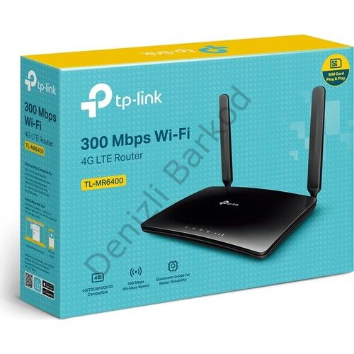 TP-LINK TL-MR6400 300MBPS 4 PORT 2 ANTEN 4G LTE INDOOR SIM KART GİRİŞLİ ROUTER