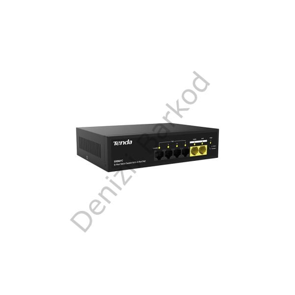 TENDA S106PC 6 PORT 10/100 4 PORT POE 2 PORT UPLINK 55w YONETILEMEZ DESKTOP SWITCH