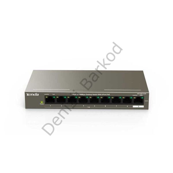 TENDA TEF1109P-8-63W 9 PORT 10/100 8 PORT POE 63WATT YONETILEMEZ DESKTOP SWITCH