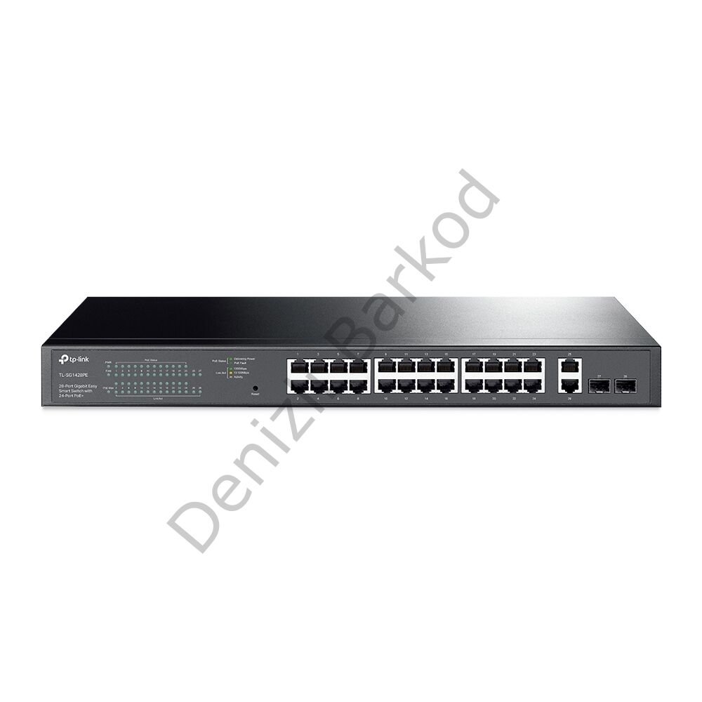 TP-LINK TL-SG1428PE 28 PORT 10/100/1000 24 PORT POE +2SFP YONETILEBILIR RACK MOUNT SWITCH