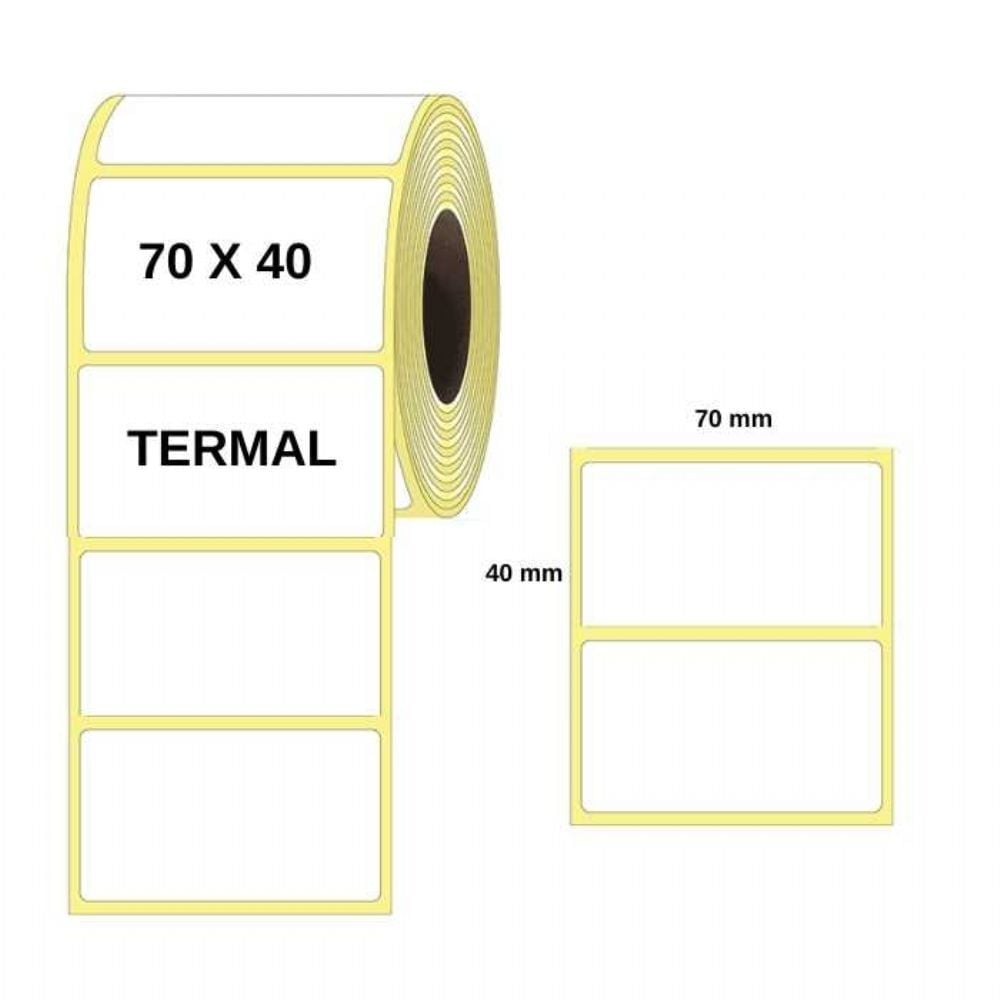 40x70 Termal Barkod Etiketi Beyaz - 1000 Sarım