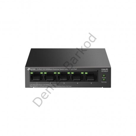 TP-LINK LS105LP 5 PORT 10/100 4 PORT POE YONETILEMEZ DESKTOP SWITCH METAL KASA