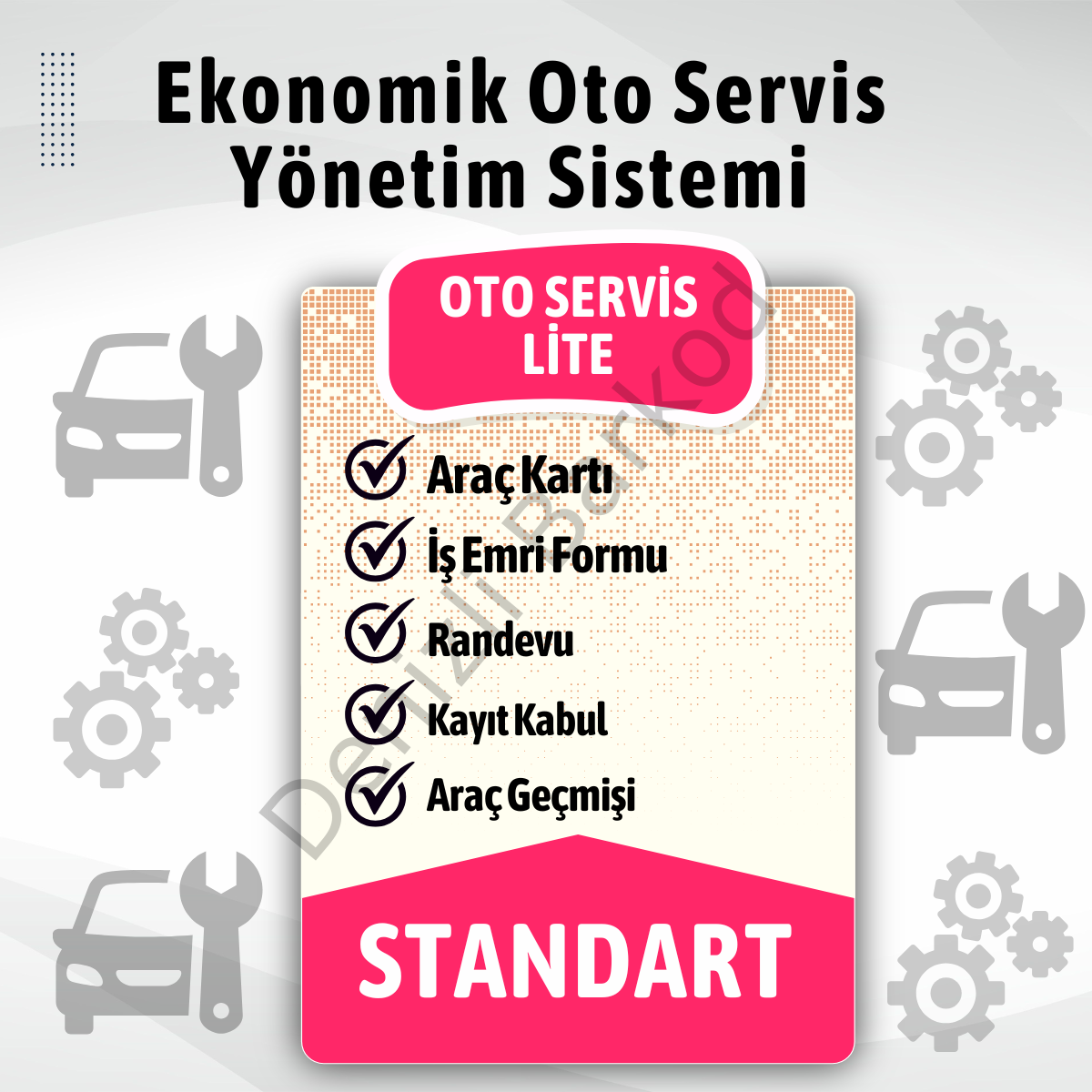 Ekonomik Oto Servis Yönetim Sistemi | LİTE PAKET