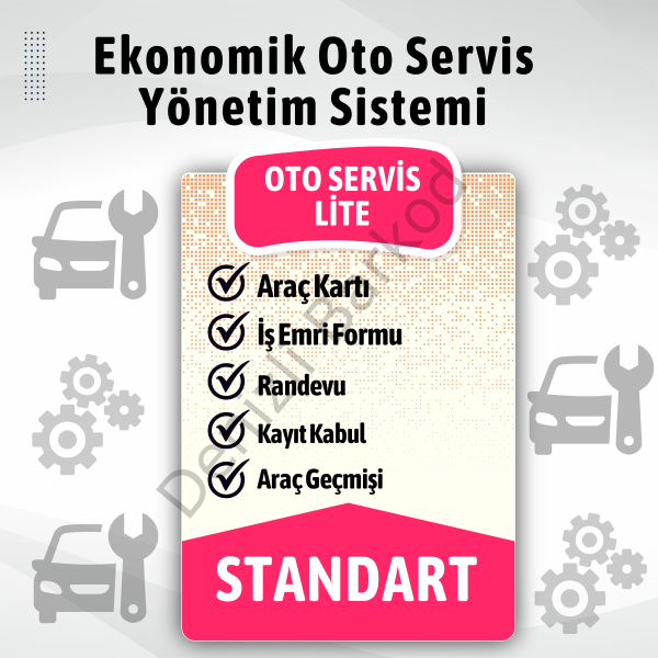 EKONOMİK OTO SERVİS YÖNETİM SİSTEMİ | LİTE PAKET