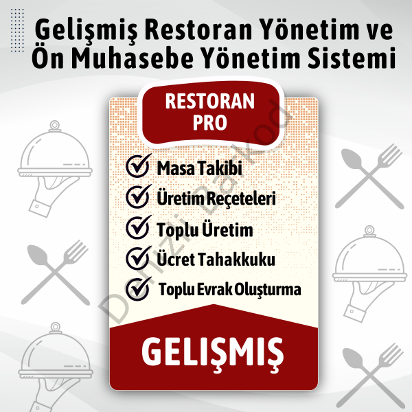 GELİŞMİŞ RESTORAN YÖNETİM SİSTEMİ | PRO PAKET