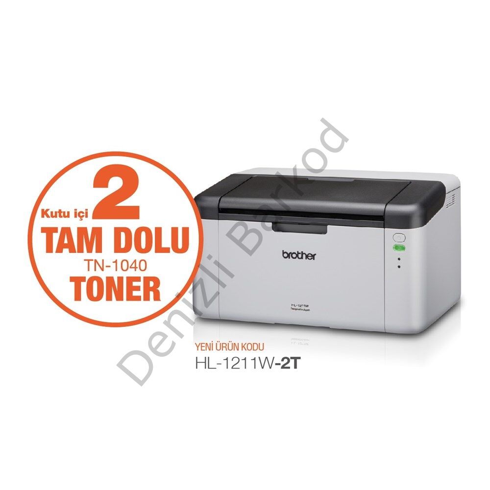 BROTHER HL-1211W-2T MONO LAZER USB/WIFI A4 YAZICI 2 TAM DOLU TONERLİ