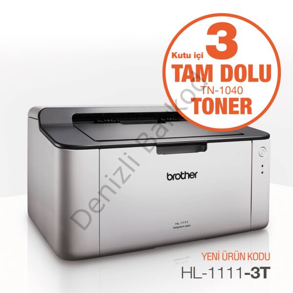 BROTHER HL-1111-3T MONO LAZER USB A4 YAZICI 3 TAM DOLU TONER