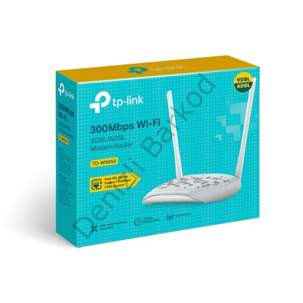 TP-LINK TD-W9950 300MBPS 4 PORT 2 ANTEN 5DBI KABLOSUZ VDSL2/ADSL2+ MODEM ROUTER