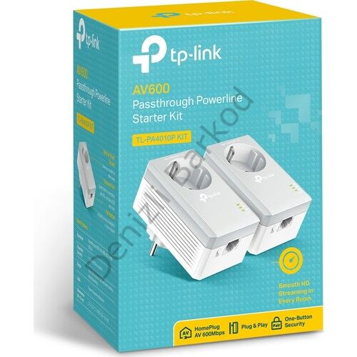 TP-LINK TL-PA4010P KIT 500MBPS 1PORT POWERLINE ADAPTOR