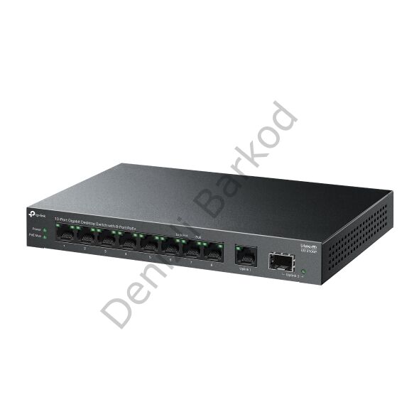 TP-LINK LS1210GP 10 PORT 10/100/1000 8 PORT POE+ YONETILEMEZ DESKTOP SWITCH METAL KASA