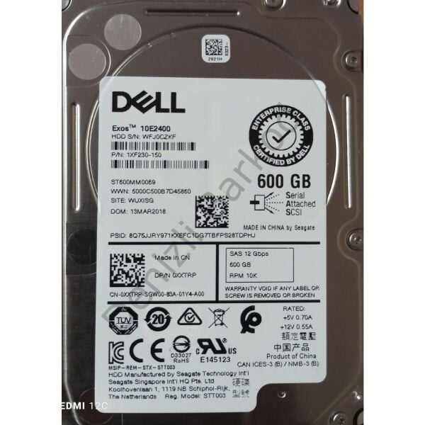 DELL 10E2400 600GB 10K 2.5'' SAS KIZAKLI HDD BULK