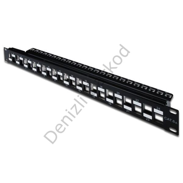 DIGITUS DN-91412 MODULER UTP/FTP CAT6/CAT6A 24 PORT BOŞ 1U ZIRHLI PATCH PANEL