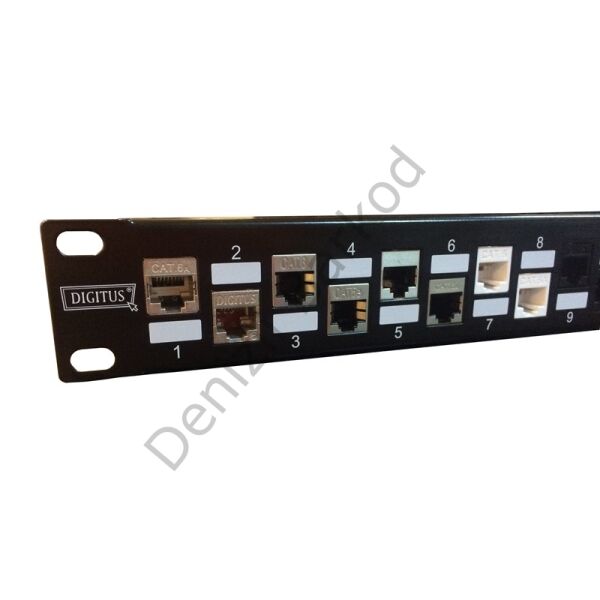 DIGITUS DN-91412 MODULER UTP/FTP CAT6/CAT6A 24 PORT BOŞ 1U ZIRHLI PATCH PANEL