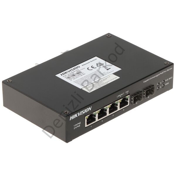 HIKVISION DS-3T0506HP-E/HS(O-STD 4 PORT 10/100/1000 3XGIGA POE + 1XGIGA Hİ-POE 2 X SFP 60W YONETILEMEZ SWITCH