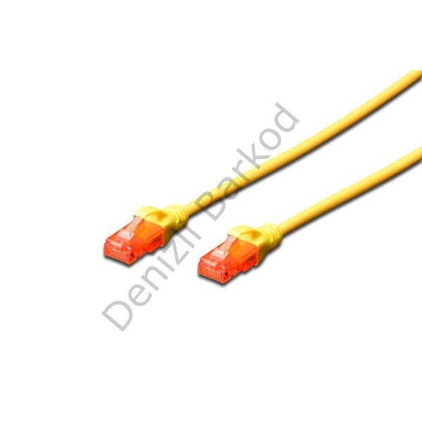 DIGITUS DK-1617-005/Y 50CM UTP CAT6 PATCH KABLO SARI Cu, LSZH AWG 26/7