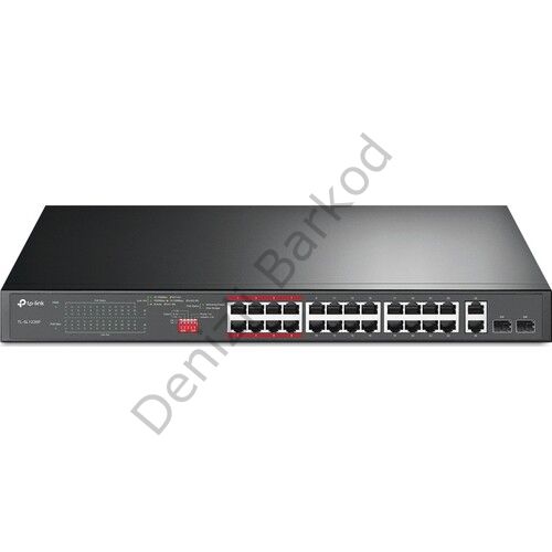 TP-LINK TL-SL1226P 24 PORT 10/100 24 PORT POE 2 PORT UPLINK +2 SFP YONETILEMEZ RACK MOUNT SWITCH