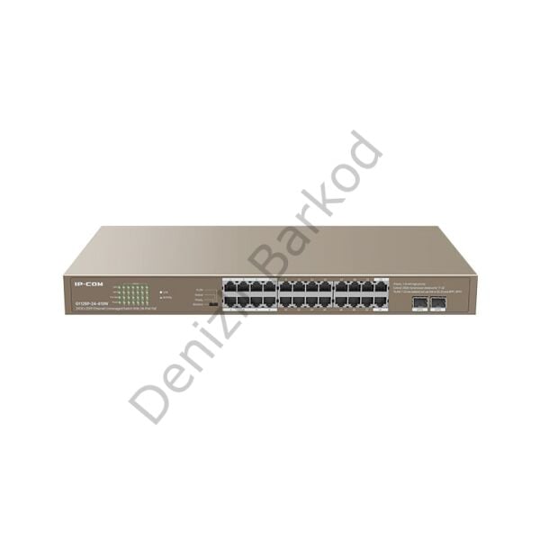 IP-COM G1126P-24-410W 24 PORT 10/100/1000 24 PORT POE 2 X SFP 370W YONETILEMEZ RACK MOUNT SWITCH