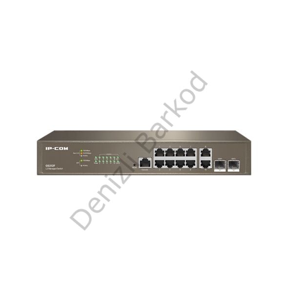 IP-COM IP-G5312F 10 PORT 10/100/1000 2 X SFP L3 YÖNETİLEBİLİR RACK MOUNT SWITCH METAL KASA